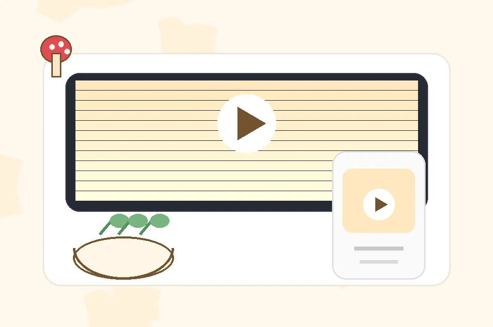 蘑菇视频生活技能风格视频Banner